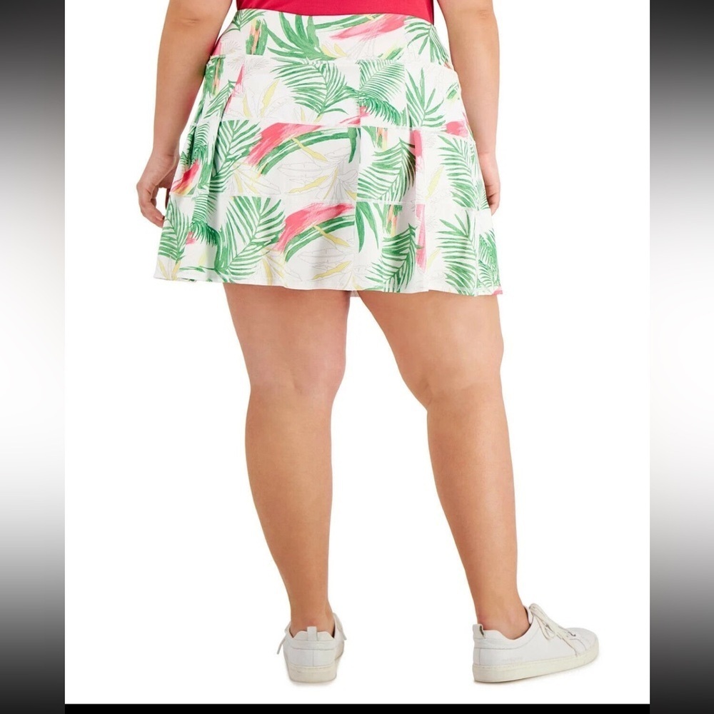 NEW! Ideology Women’s Plus Size Tiered Quick Dry Tropical Print Skort - Picture 3 of 4